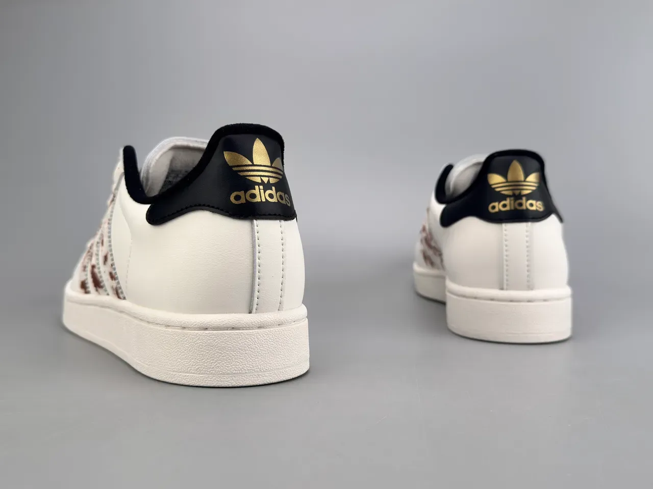 Adidas Superstar Cow-Print Stripes White Lifestyle Sneakers 4