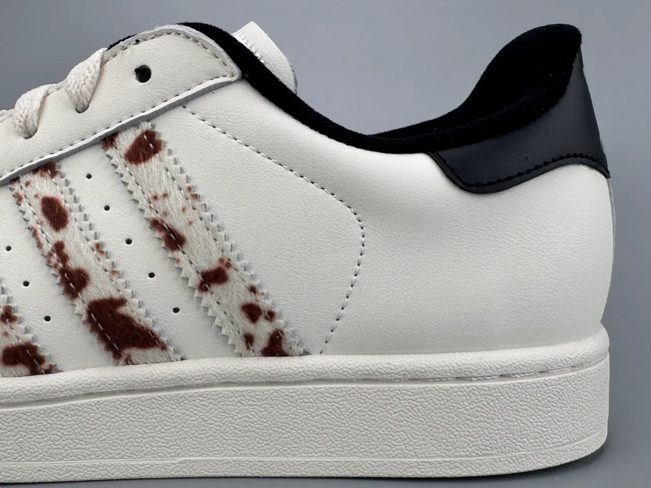 Adidas Superstar Cow-Print Stripes White Lifestyle Sneakers 5