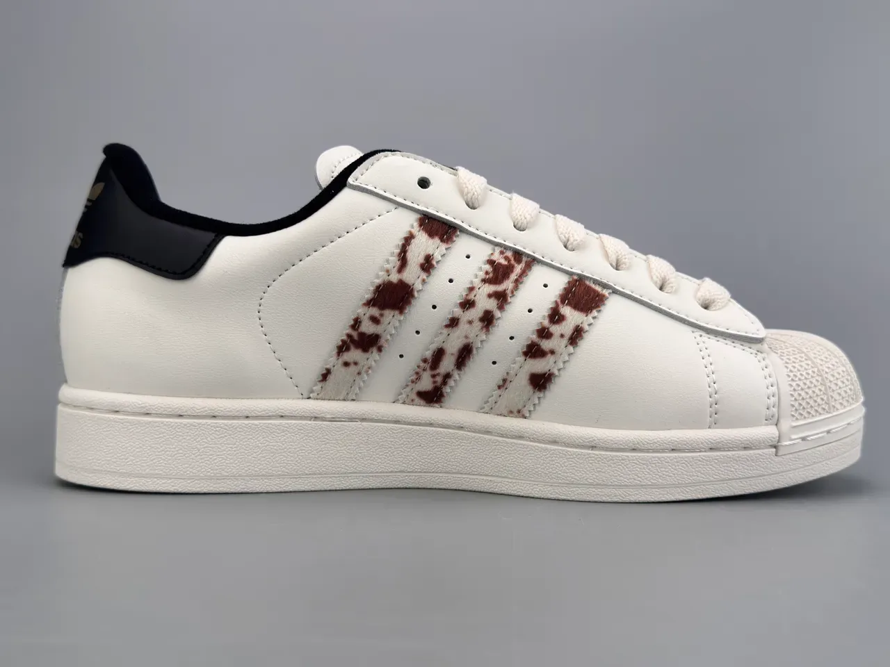 Adidas Superstar Cow-Print Stripes White Lifestyle Sneakers 10
