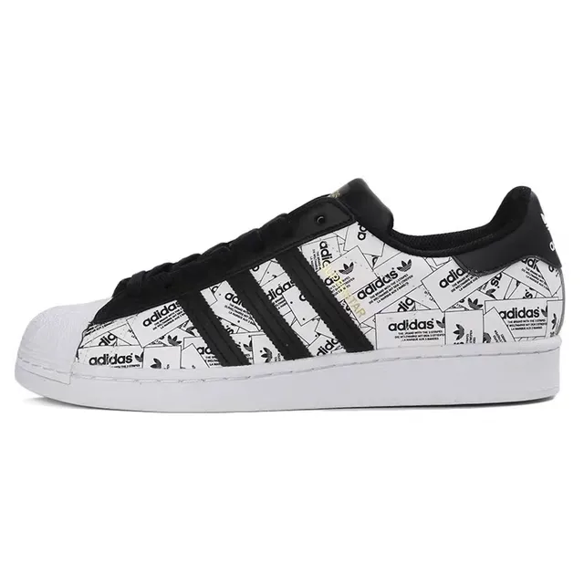 Adidas Superstar Graphic-Print सफेद और काला लाइफस्टाइल स्नीकर 18