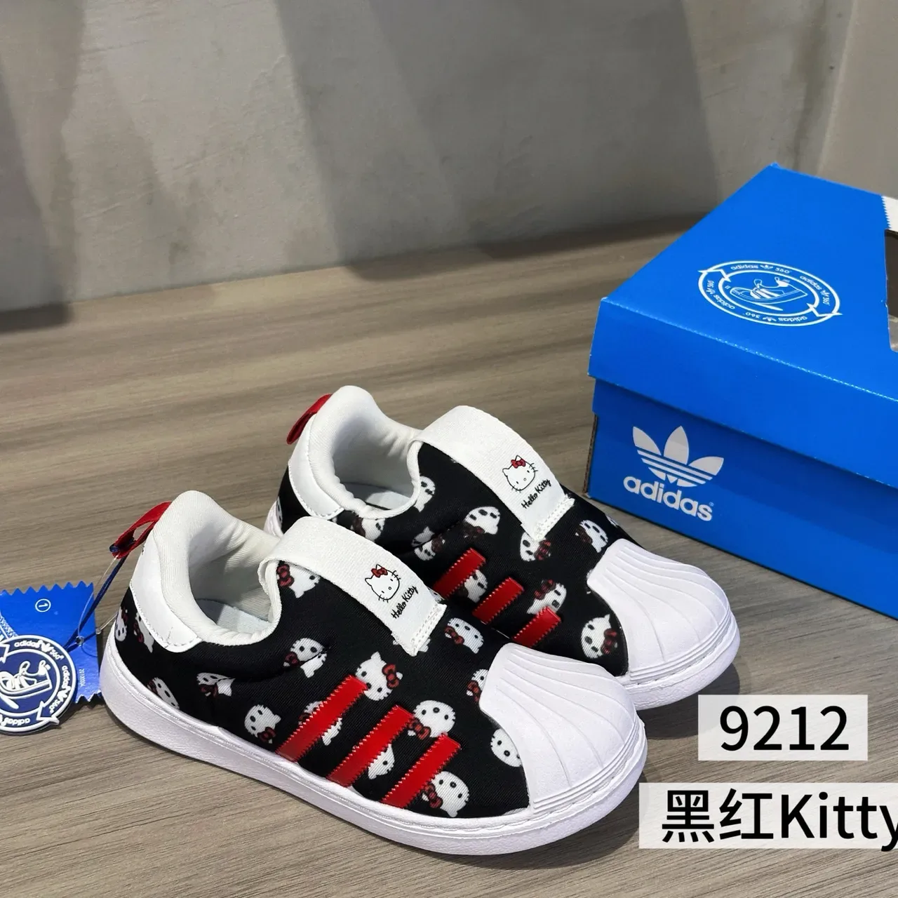 Adidas Superstar Kids Slip-On Navy Blue Graphic Print Lifestyle Sneakers 13