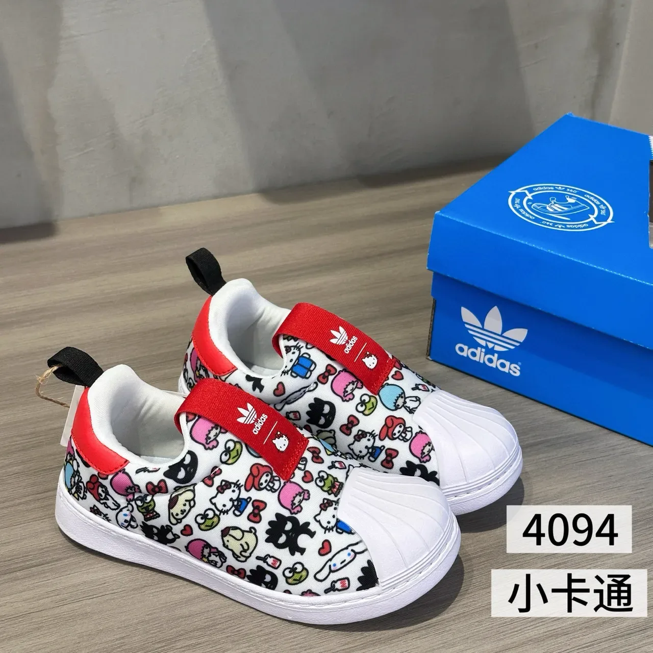Adidas Superstar Kids Slip-On Navy Blue Graphic Print Lifestyle Sneakers 16
