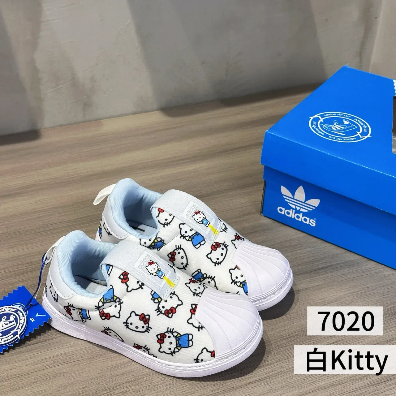 Adidas Superstar Kids Slip-On Navy Blue Graphic Print Lifestyle Sneakers 17