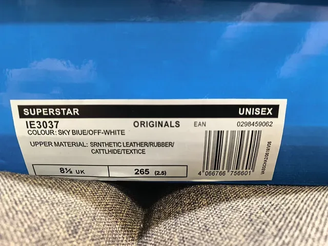 Adidas Superstar Light Blue and Cream Lifestyle Sneakers 2