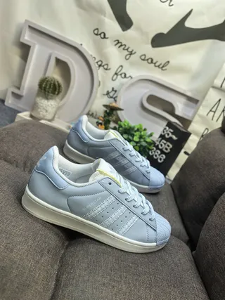 Adidas Superstar Light Blue Lifestyle Sneakers 9