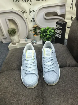Adidas Superstar Light Blue Lifestyle Sneakers 10