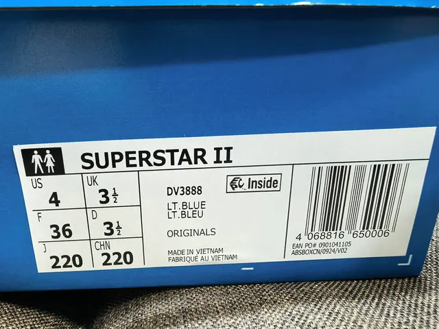 Adidas Superstar Light Blue Trefoil-Print Lifestyle Sneakers 2
