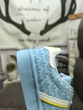 Adidas Superstar Light Blue Trefoil-Print Lifestyle Sneakers 3