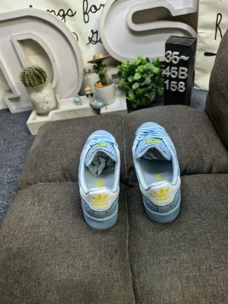 Adidas Superstar Light Blue Trefoil-Print Lifestyle Sneakers 8