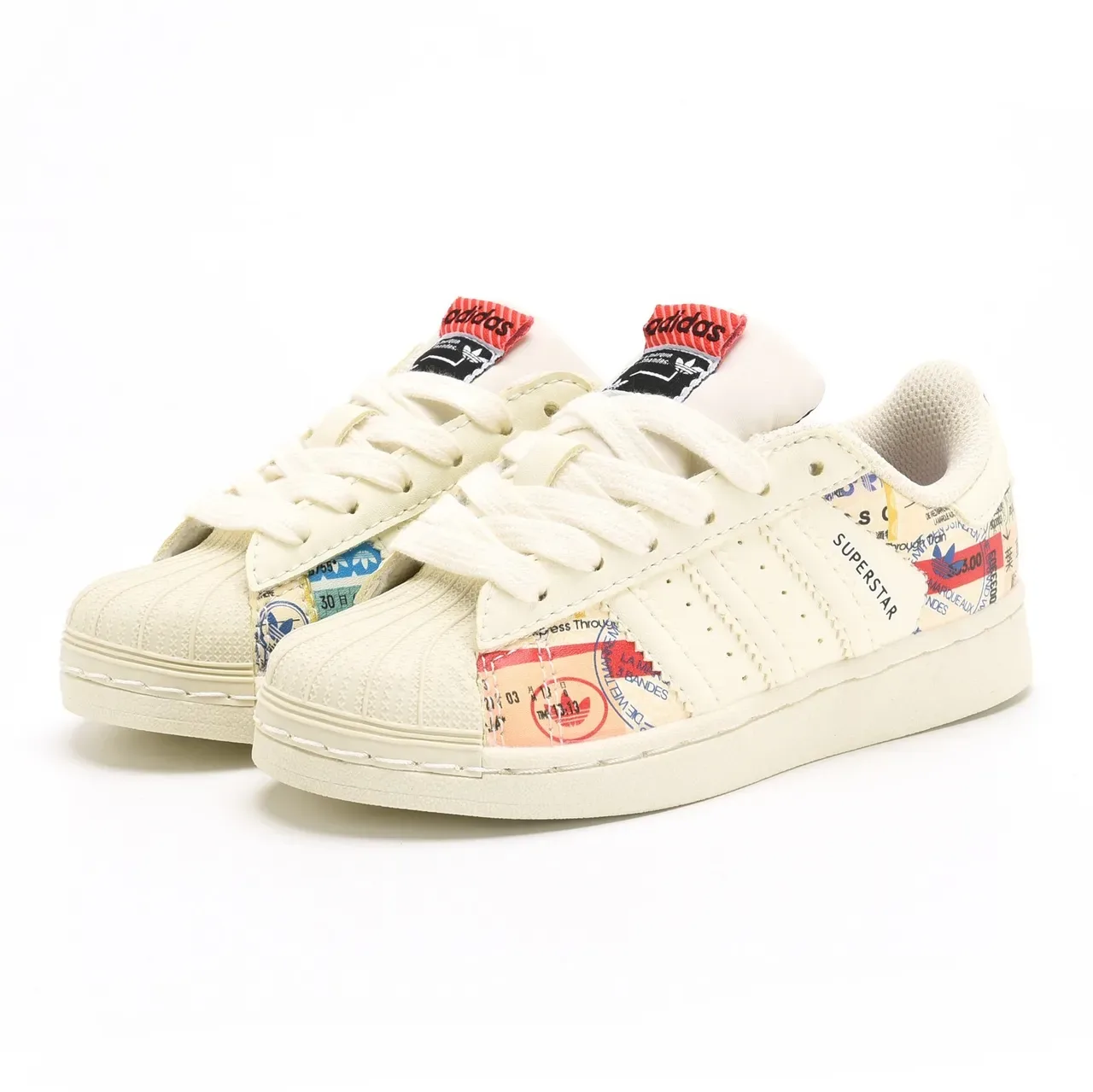 Adidas Superstar Off-White Shell Toe Lifestyle Sneakers 8
