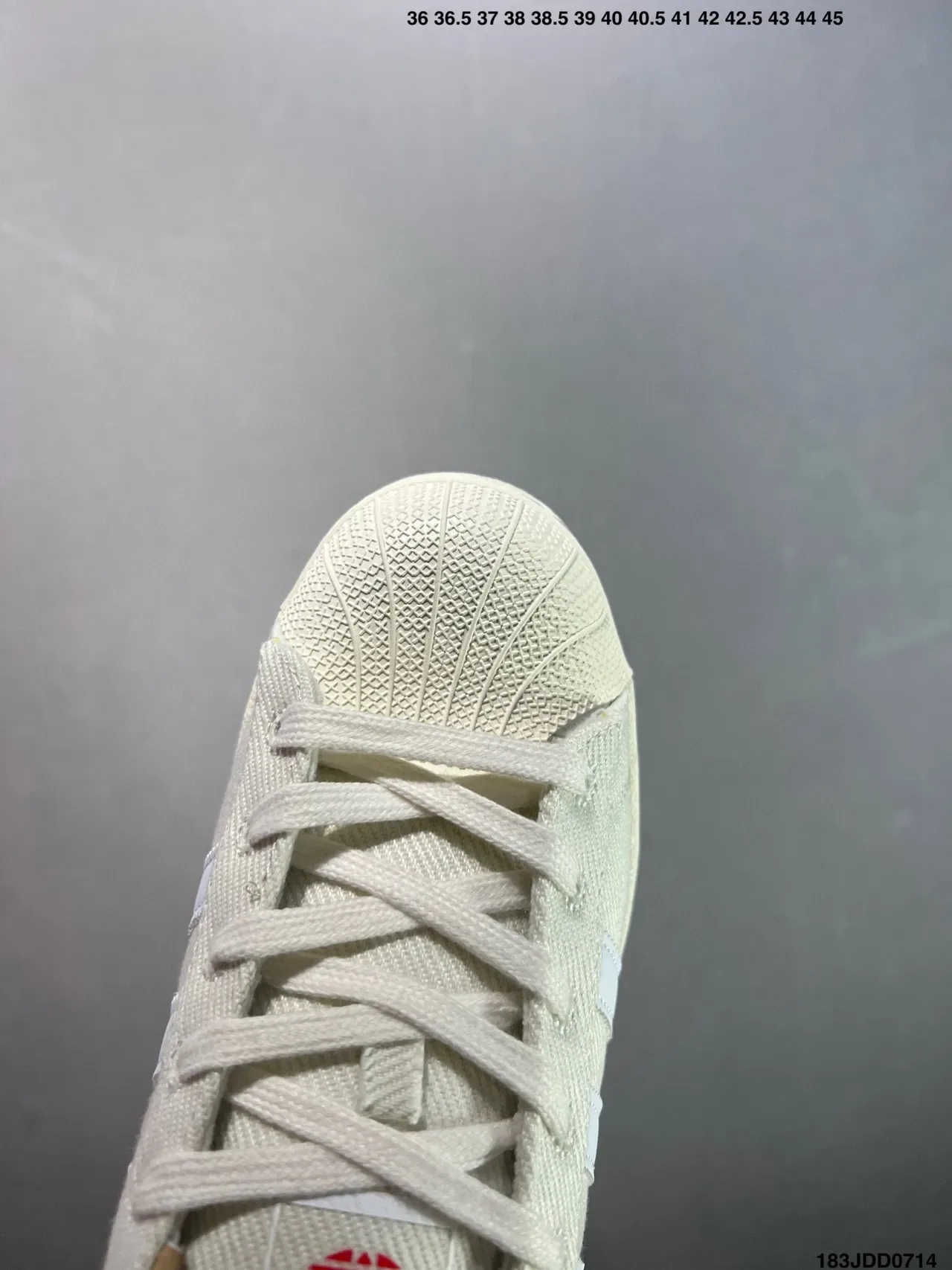 Adidas Superstar Off-White Textile Lifestyle Sneakers 6
