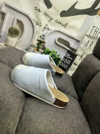 Adidas Superstar Slide White Perforated Leather Slippers 7