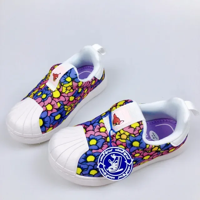 Adidas Superstar Slip-On Multicolor Cartoon Print Lifestyle Sneakers 23