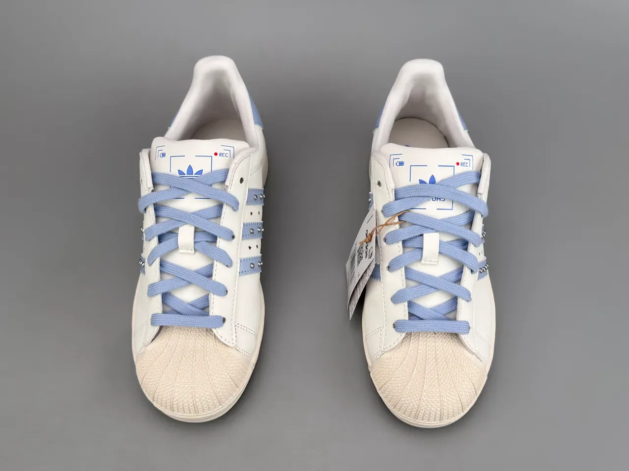 Sneakers Adidas Superstar Studded Light Blue Accent Lifestyle 5