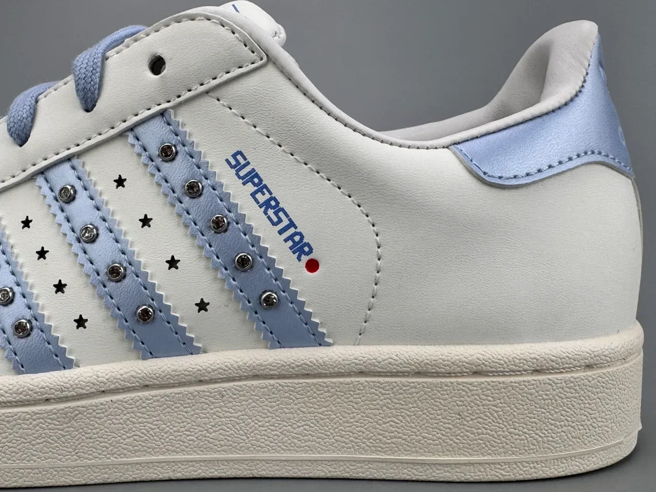 Sneakers Adidas Superstar Studded Light Blue Accent Lifestyle 9