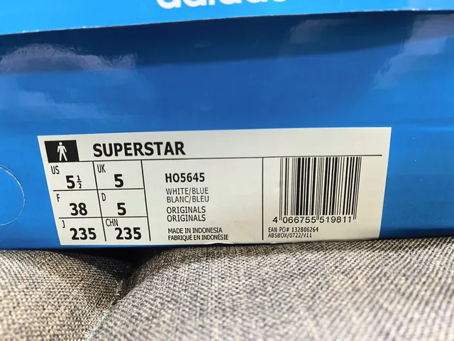 Adidas Superstar White and Light Blue Lifestyle Sneakers 2