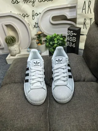 Adidas Superstar White Black Lifestyle Sneakers 10