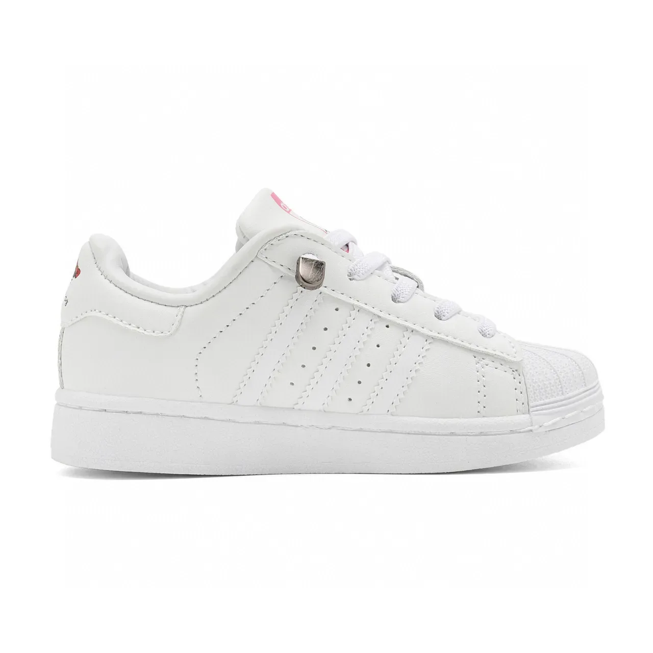 Adidas Superstar White Floral and Red Stripe Lifestyle Sneakers 16