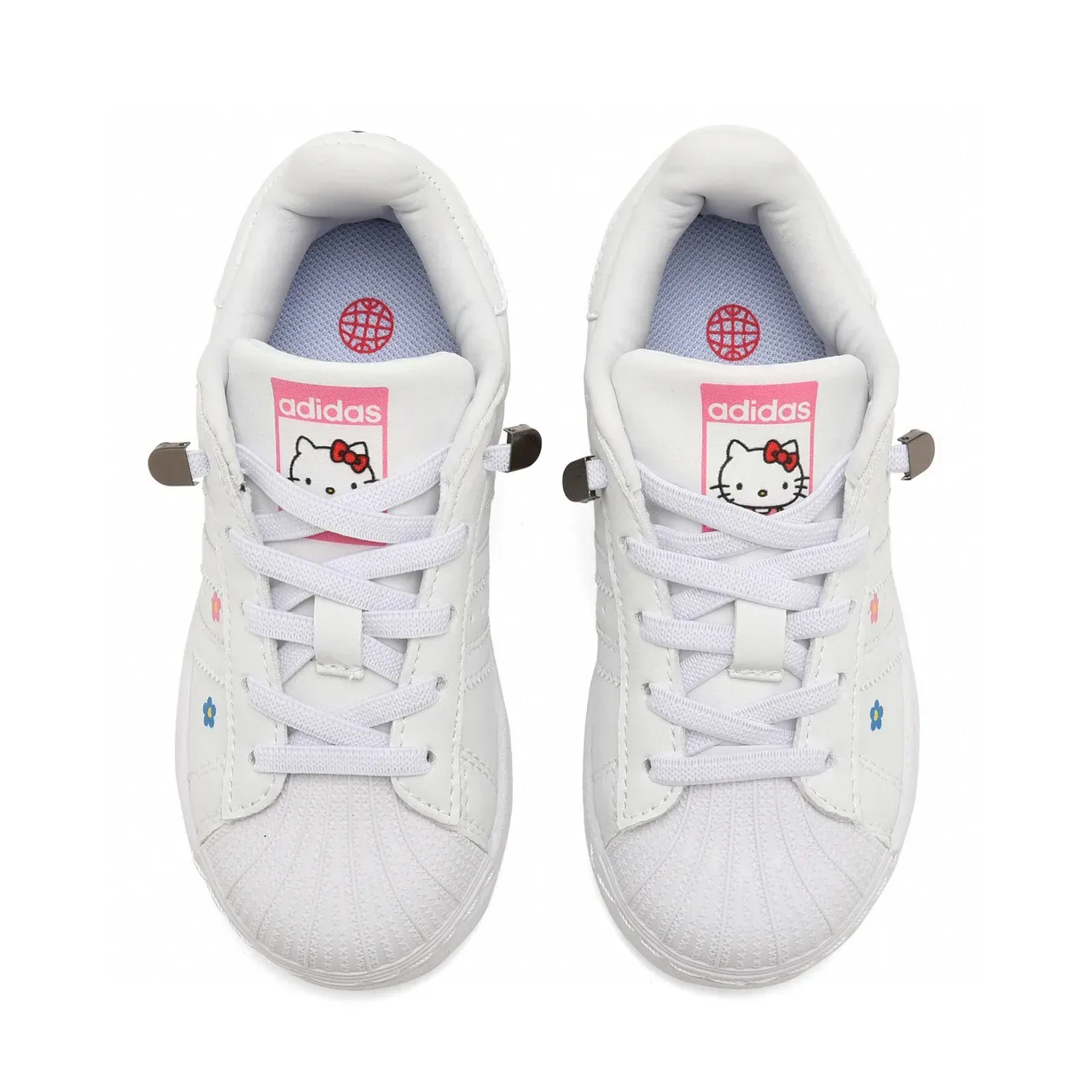 Adidas Superstar White Floral and Red Stripe Lifestyle Sneakers 18