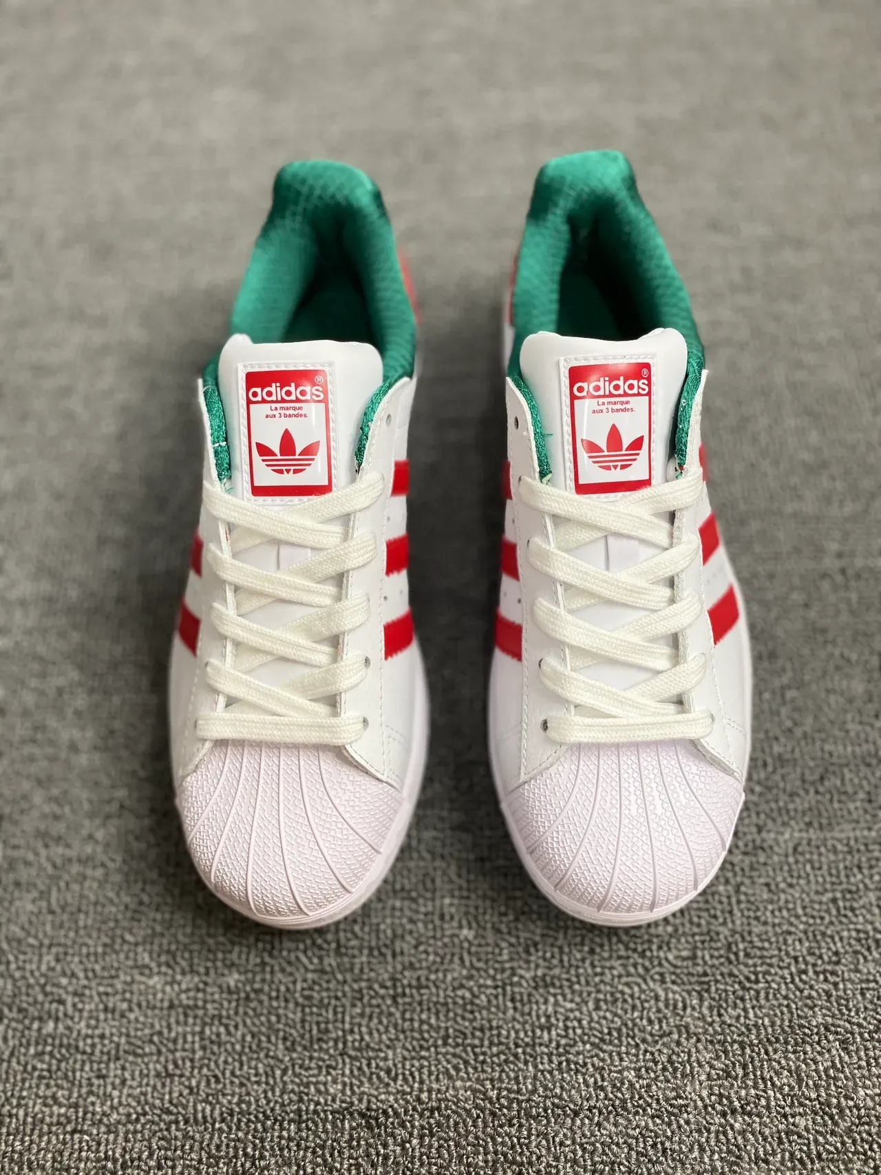 Adidas Superstar White Red Green Lifestyle Sneakers 3