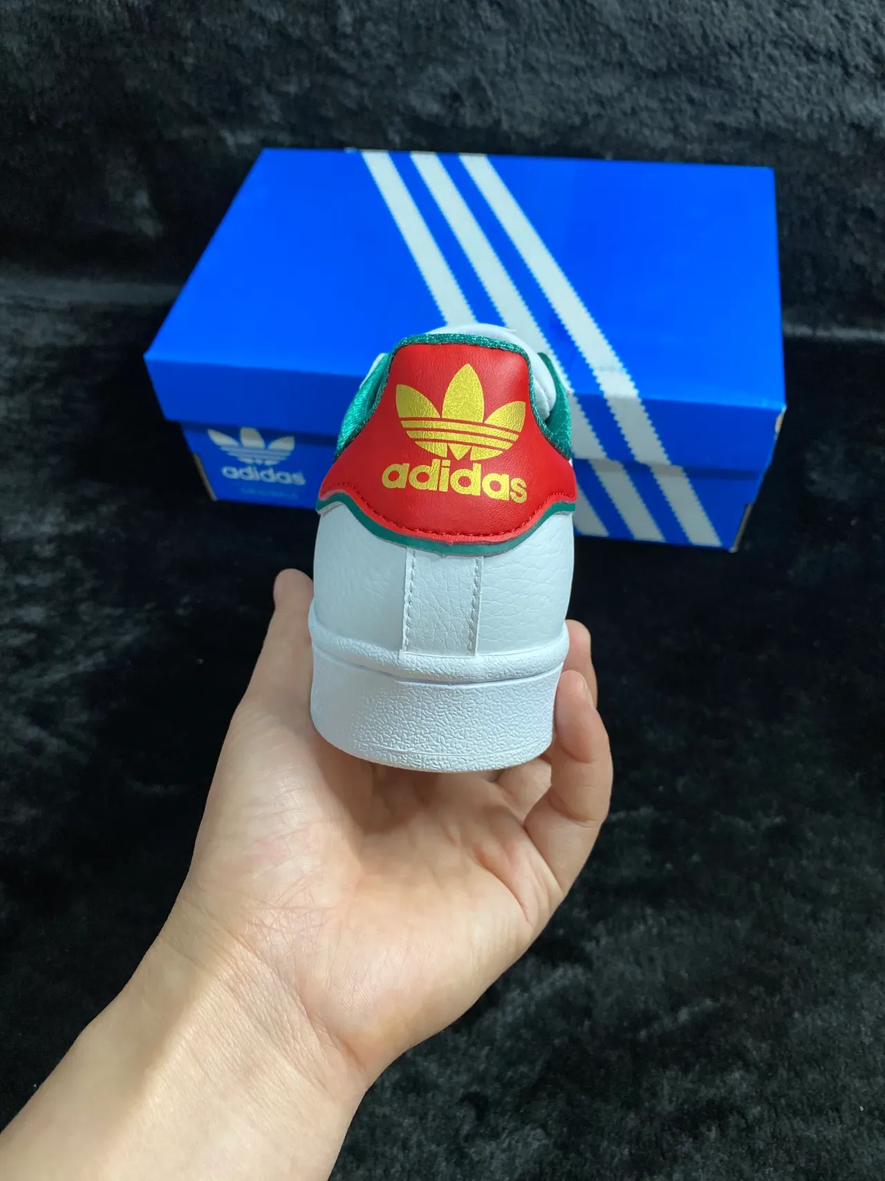 Adidas Superstar White Red Green Lifestyle Sneakers 9
