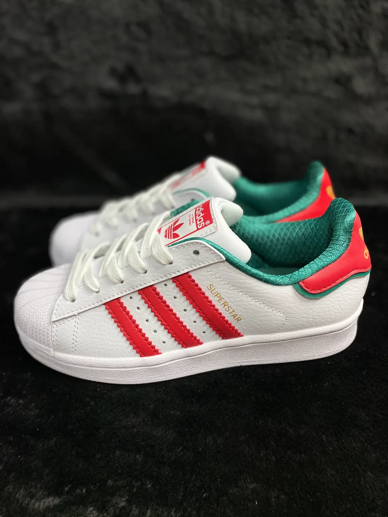 Adidas Superstar White Red Green Lifestyle Sneakers 11