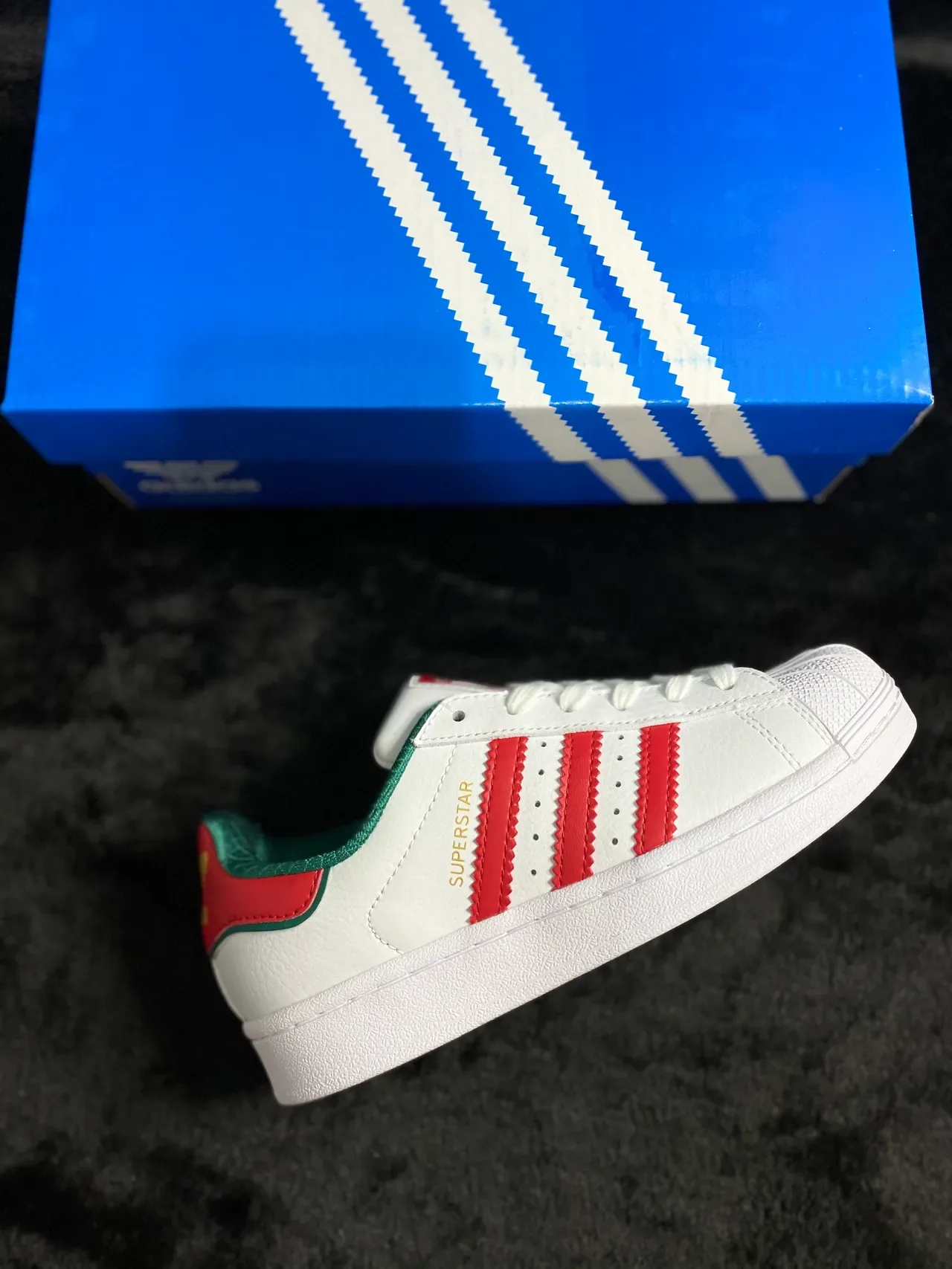 Adidas Superstar White Red Green Lifestyle Sneakers 14