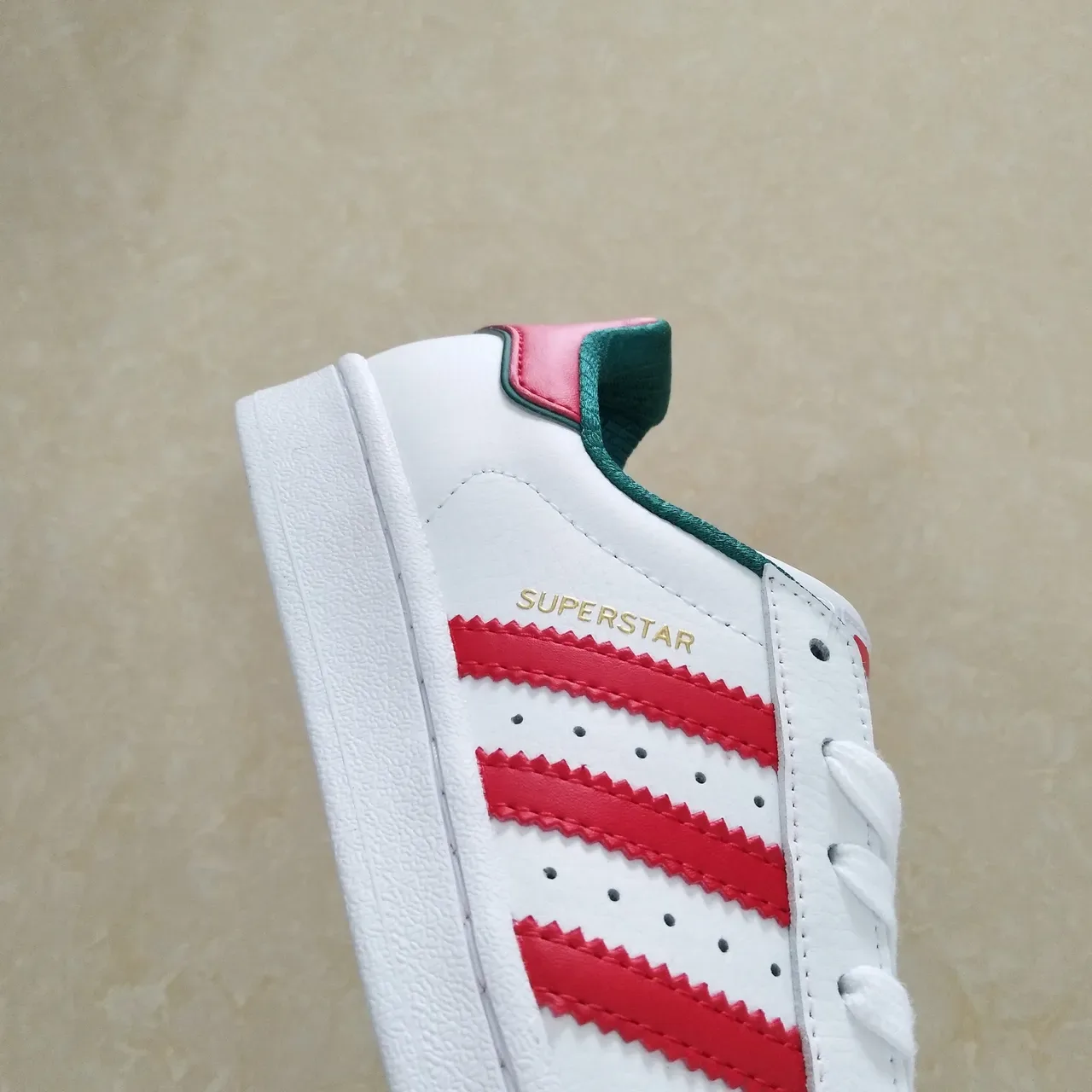 Adidas Superstar White Red Green Lifestyle Sneakers 21