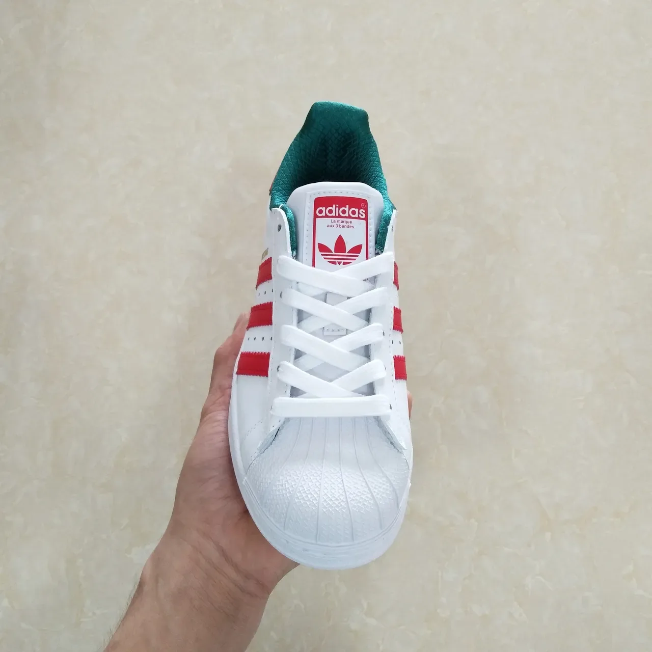 Adidas Superstar White Red Green Lifestyle Sneakers 24