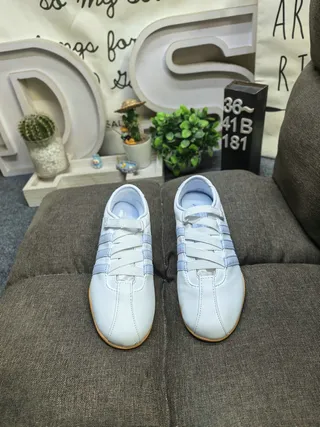 Adidas Tokyo White and Light Blue Leather Lifestyle Sneakers 10