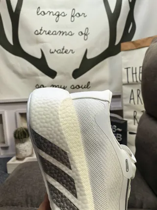 Adidas White Black Knit Upper Oversized Sculpted Midsole Chunky Sneakers 3