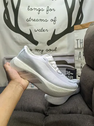 Adidas White Black Knit Upper Oversized Sculpted Midsole Chunky Sneakers 5