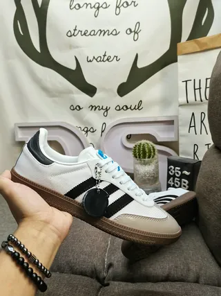 Adidas White Black Low-Top Three-Stripe Side Panel Lifestyle Sneakers 5