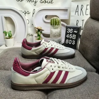 Adidas White Burgundy Low-Top Cupsole Lifestyle Sneakers