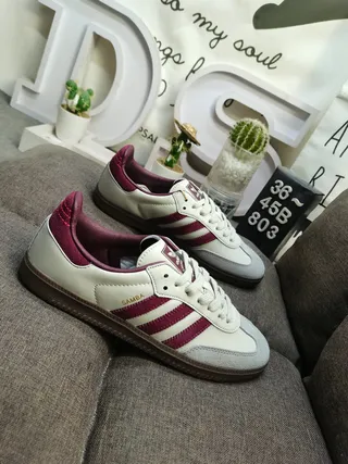 Adidas White Burgundy Low-Top Cupsole Lifestyle Sneakers 9