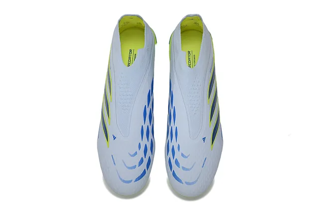 Adidas Blanc Vert Collet à Chaussette Clous Coniques Moldés Herbe Artificielle Chaussures de Football 2