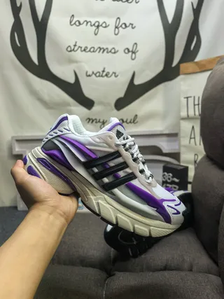 Adidas White Green Sole Mesh And Synthetic Overlay Upper Chunky Sneakers 5