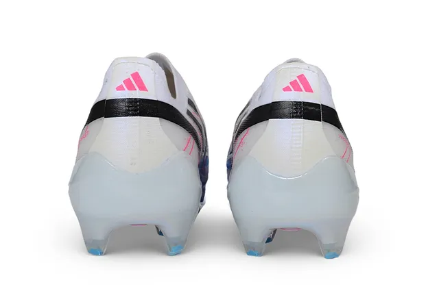 Adidas White Multicolor Laceless Sock-Fit Upper Iridescent Holographic Outsole Firm-Ground Soccer Shoes 3