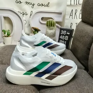 Adidas सफेद बहुरंगी आधुनिक दौड़ सिल्हूट पारदर्शी जाली ऊपरी जीवनशैली स्नीकर्स