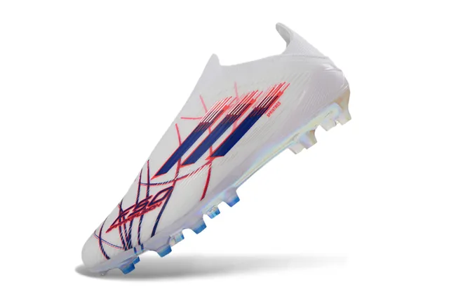 Adidas White Multicolor Sock-Fit Upper Translucent Iridescent Outsole Firm-Ground Soccer Shoes 11