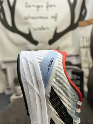 Adidas White Orange Lightweight Racing Flat Breathable Mesh Upper Running Shoes 3