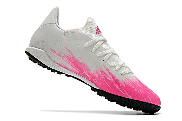 Adidas Blanc Rose Tricot Supérieur Asymétrique Lacing Turf Chaussures de Football 2