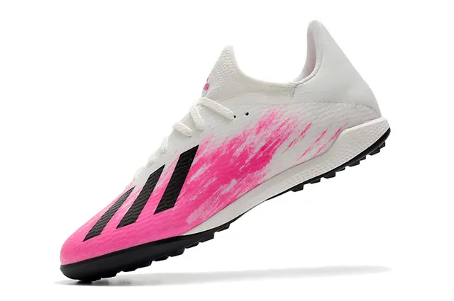Adidas Blanc Rose Tricot Supérieur Asymétrique Lacing Turf Chaussures de Football 3