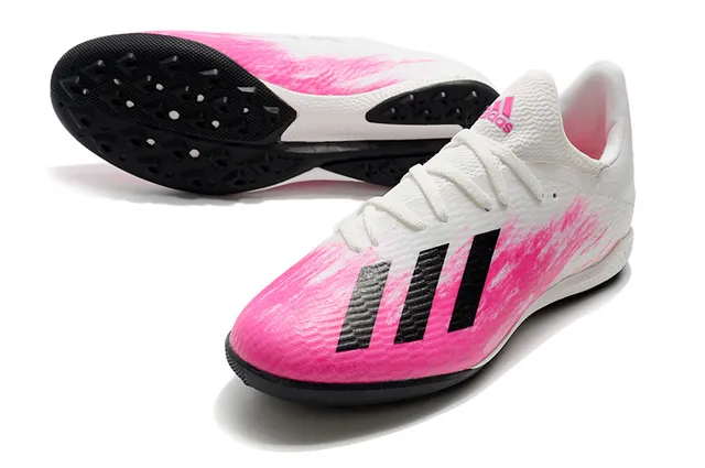 Adidas Blanc Rose Tricot Supérieur Asymétrique Lacing Turf Chaussures de Football 4
