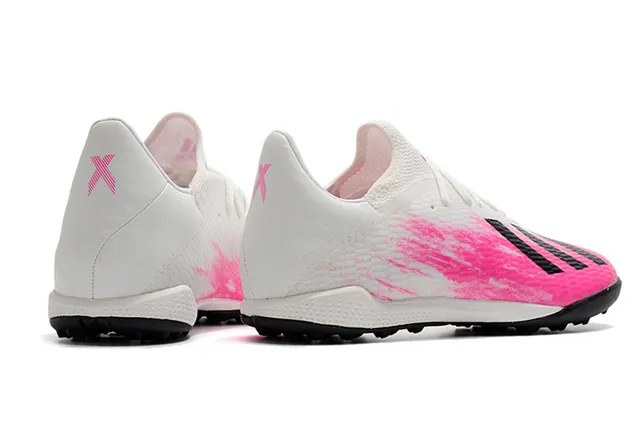 Adidas Blanc Rose Tricot Supérieur Asymétrique Lacing Turf Chaussures de Football 5