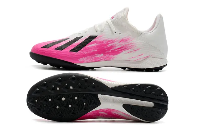 Adidas Blanc Rose Tricot Supérieur Asymétrique Lacing Turf Chaussures de Football 6