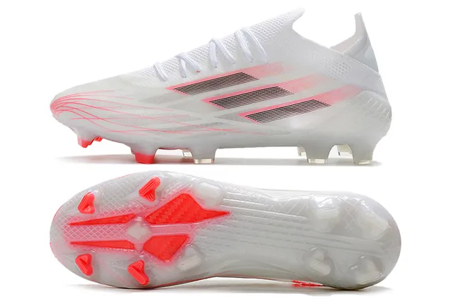 Adidas White Pink Low-Cut Knit Upper Asymmetric Lacing Firm-Ground Soccer Shoes 6