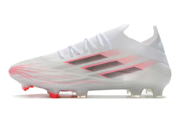 Adidas White Pink Low-Cut Knit Upper Asymmetric Lacing Firm-Ground Soccer Shoes 7