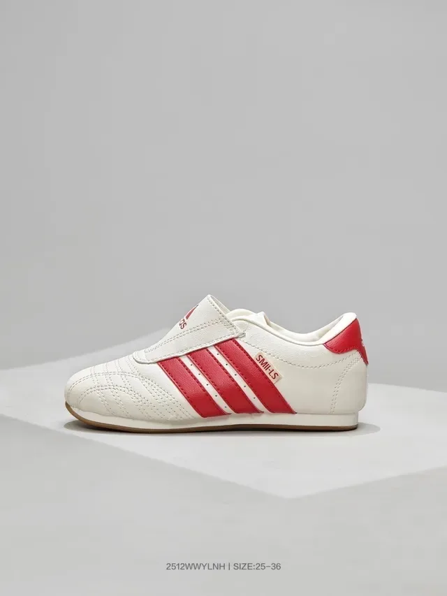 Adidas White Purple Laceless Velcro Closure Quilted Upper Sneakers 7