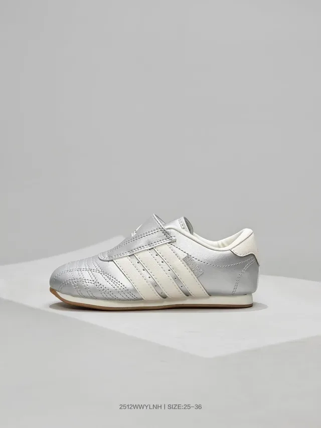 Adidas White Purple Laceless Velcro Closure Quilted Upper Sneakers 13